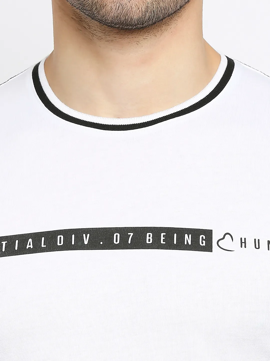 White Regular Fit Men's Short Sleeves T-Shirt by Being Human Clothing - Image 7