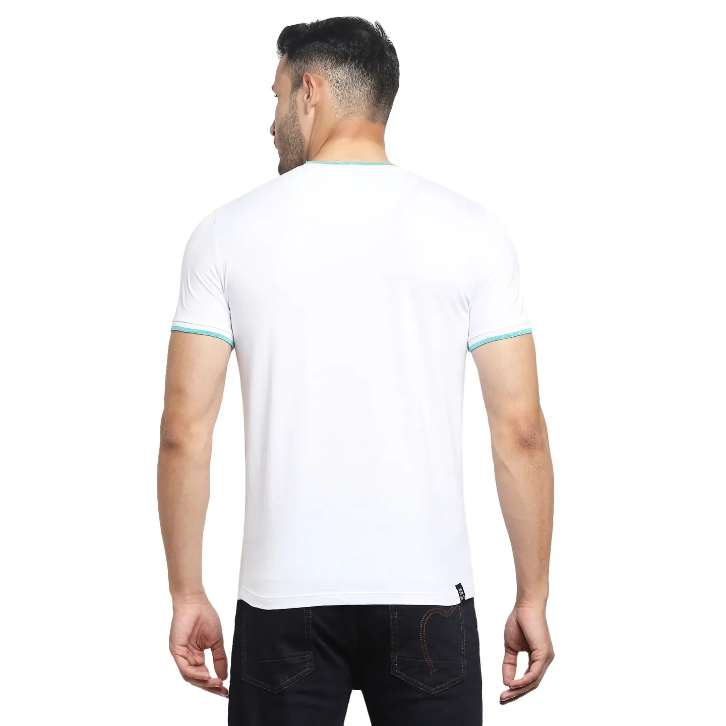 White Regular Fit Men's Short Sleeves T-Shirt by Being Human Clothing - Image 10