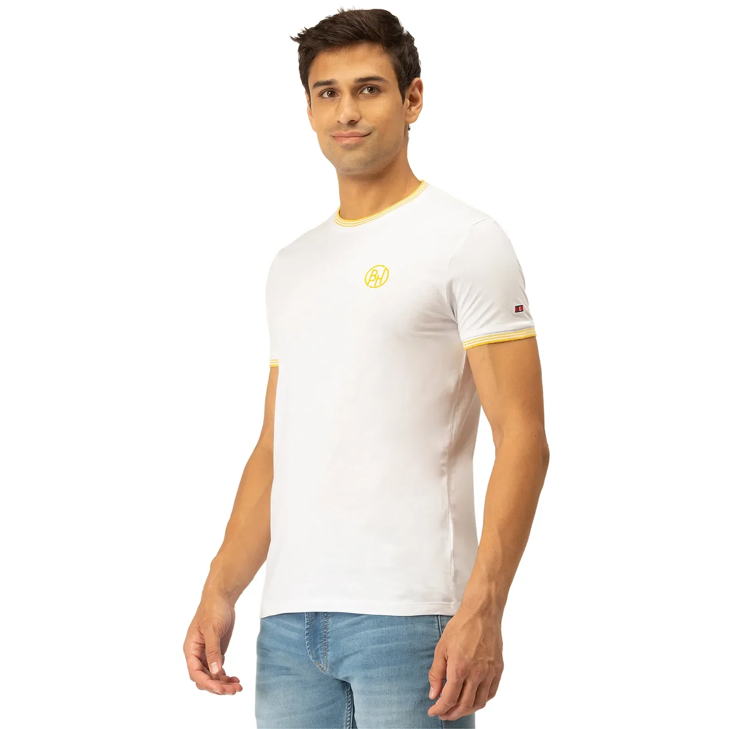 White Regular Fit Men's Short Sleeves T-Shirt by Being Human Clothing - Image 2