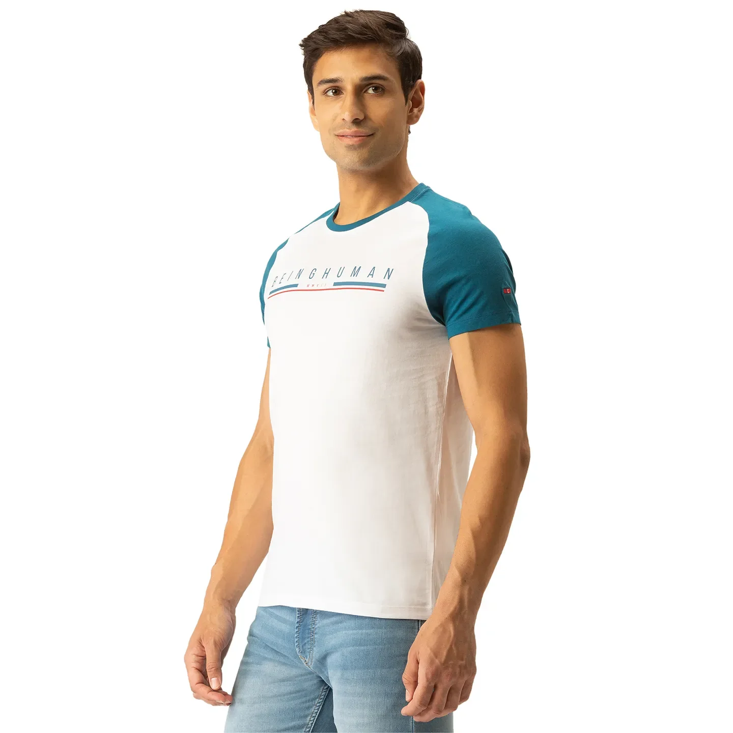 White Regular Fit Men's Short Sleeves T-Shirt by Being Human Clothing - Image 2