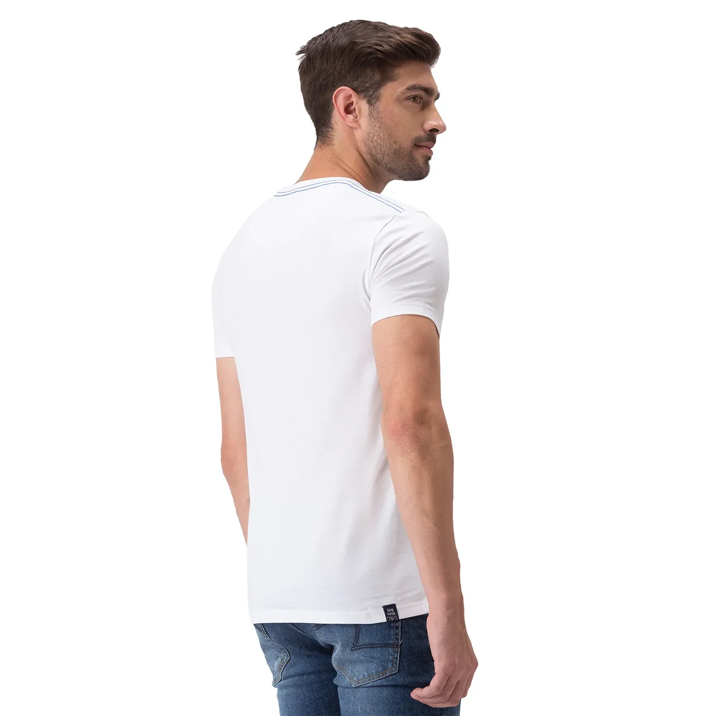 White Regular Fit Men's Short Sleeves T-Shirt by Being Human Clothing - Image 3