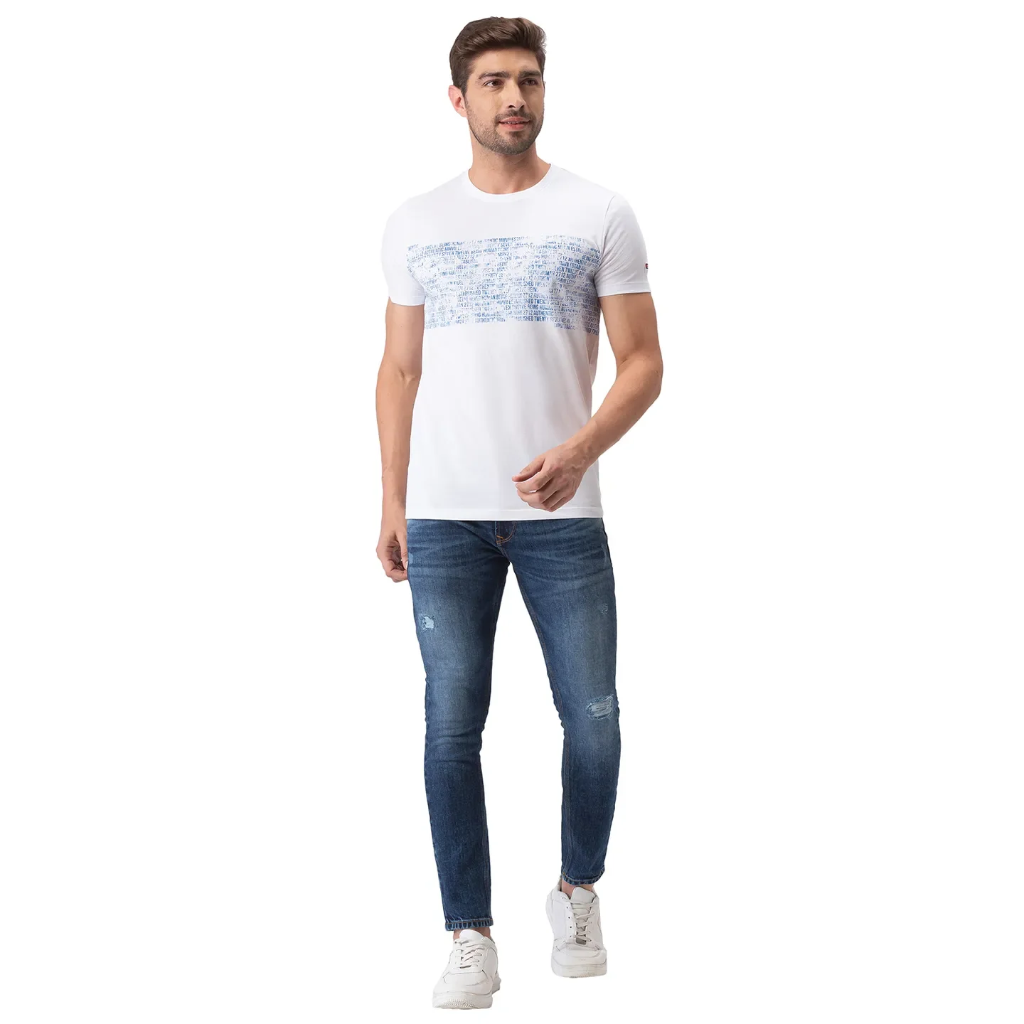 White Regular Fit Men's Short Sleeves T-Shirt by Being Human Clothing - Image 5