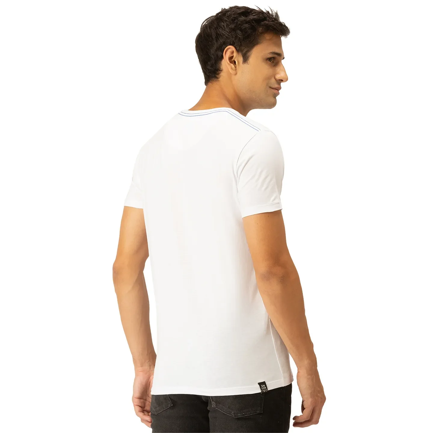 White Regular Fit Men's Short Sleeves T-Shirt by Being Human Clothing - Image 3