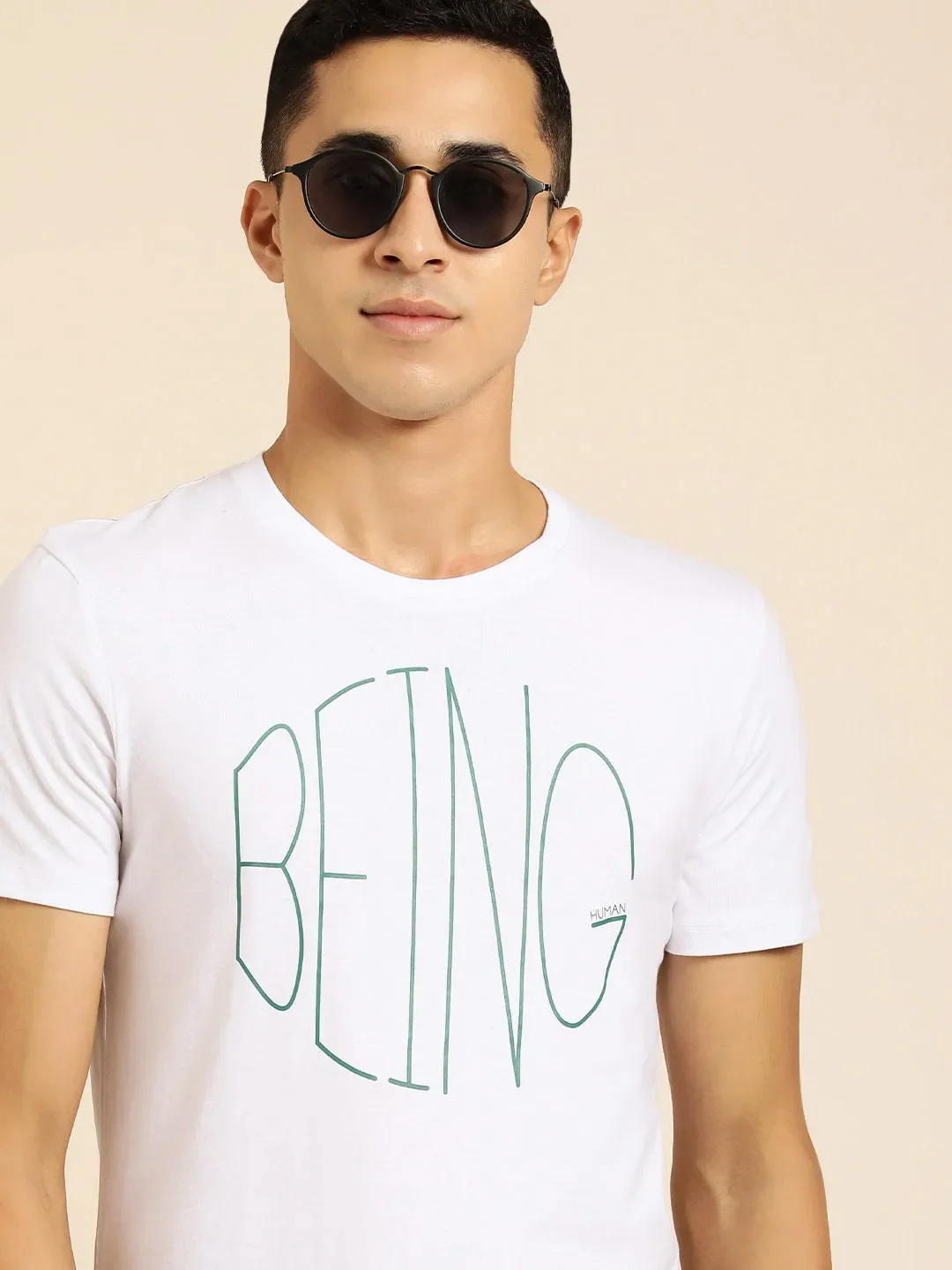White Regular Fit Men's Short Sleeves T-Shirt by Being Human Clothing - Image 5