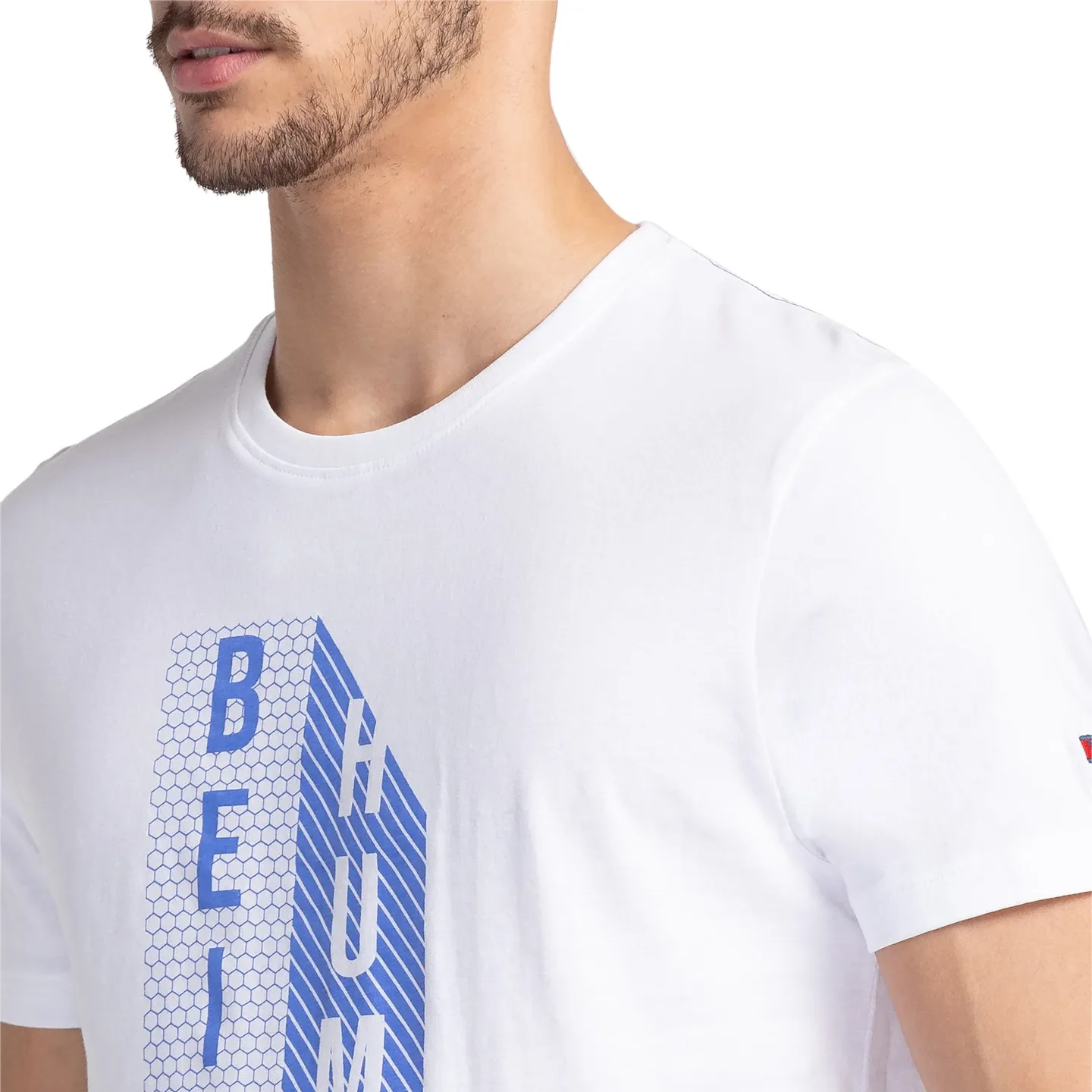 White Regular Fit Men's Short Sleeves T-Shirt by Being Human Clothing - Image 5
