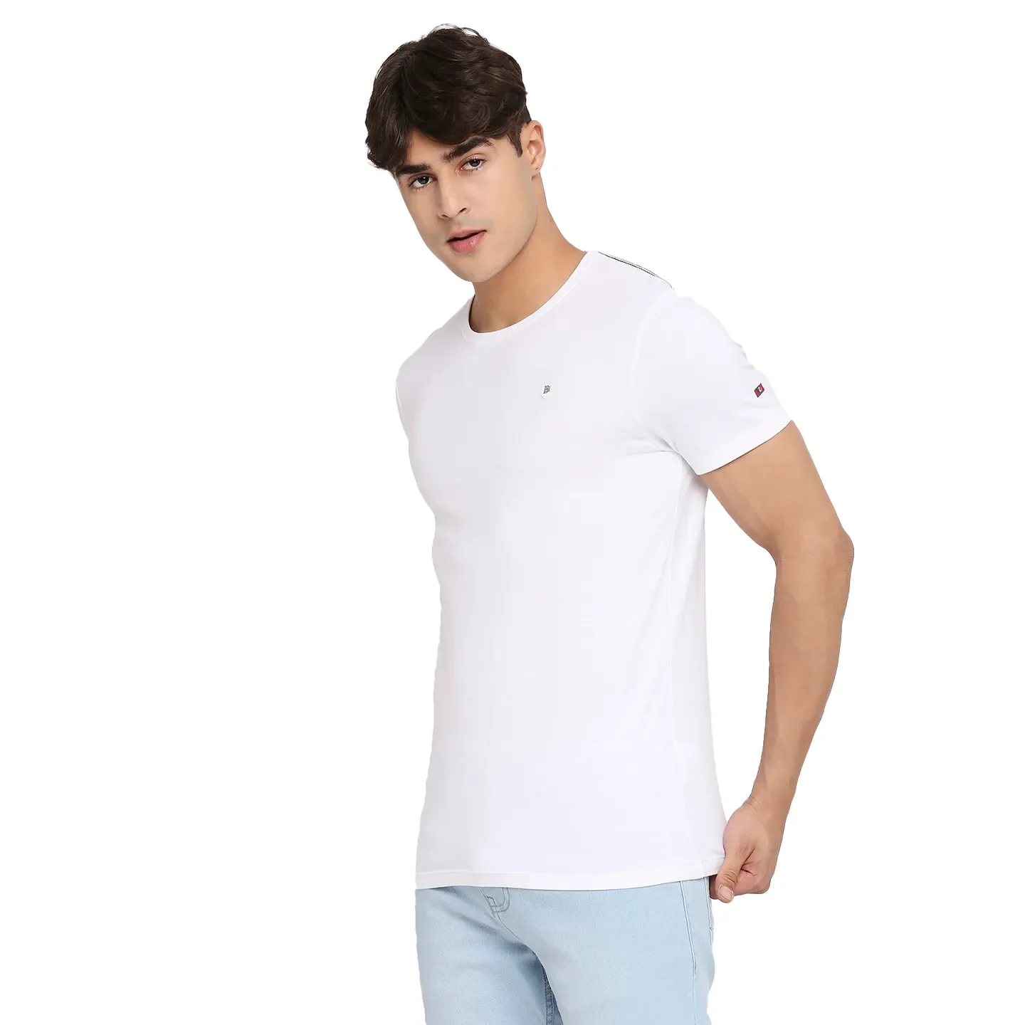 White Regular Fit Men's Short Sleeves T-Shirt by Being Human Clothing - Image 8