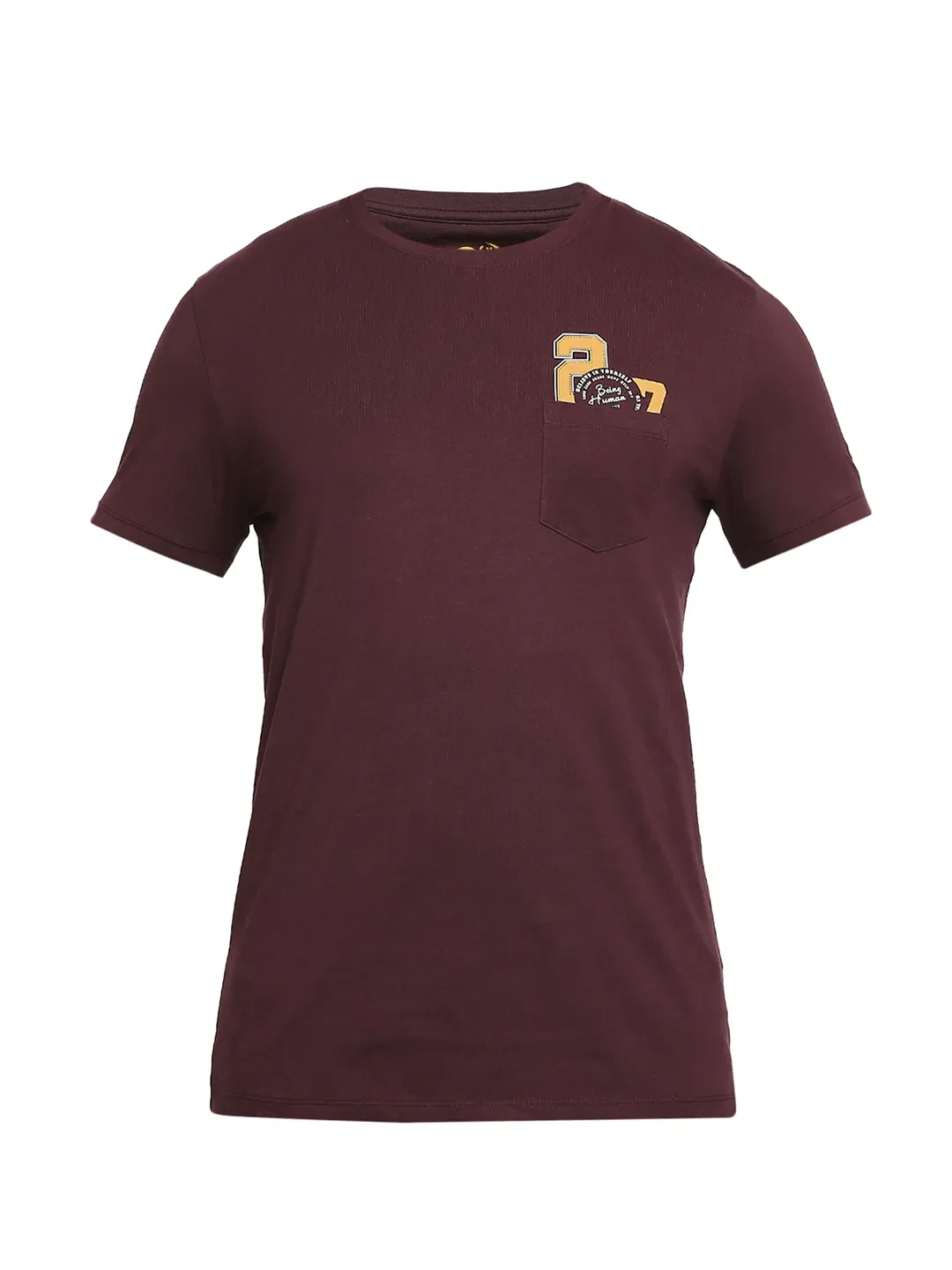 Red Regular Fit Men's Short Sleeves T-Shirt by Being Human Clothing - Image 7