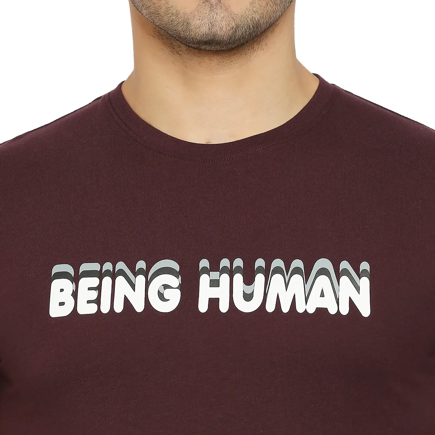 Red Regular Fit Men's Short Sleeves T-Shirt by Being Human Clothing - Image 2