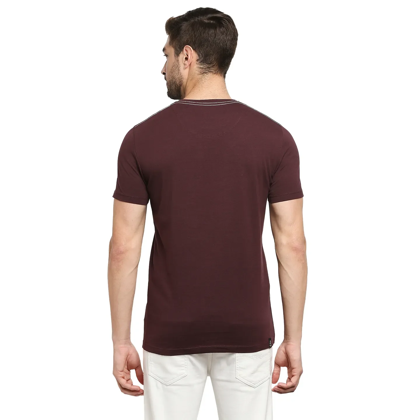 Red Regular Fit Men's Short Sleeves T-Shirt by Being Human Clothing - Image 4