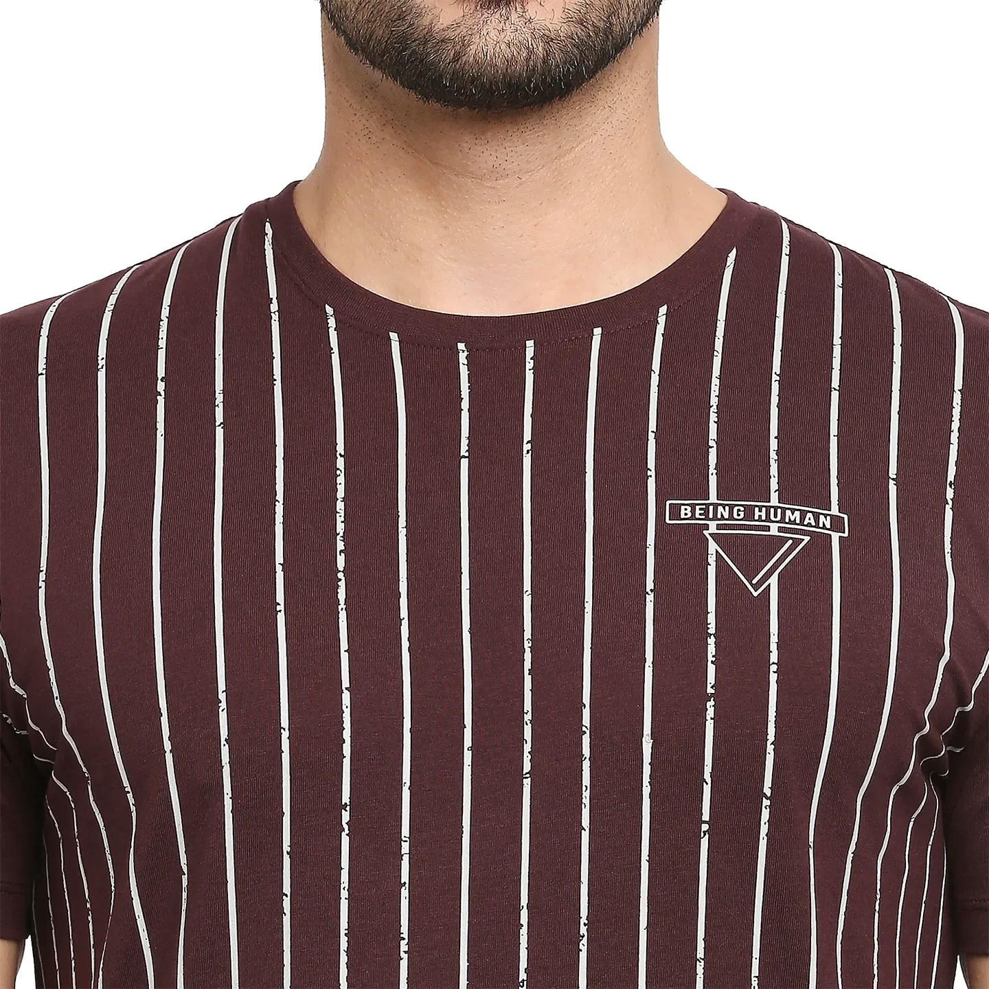 Red Regular Fit Men's Short Sleeves T-Shirt by Being Human Clothing - Image 5