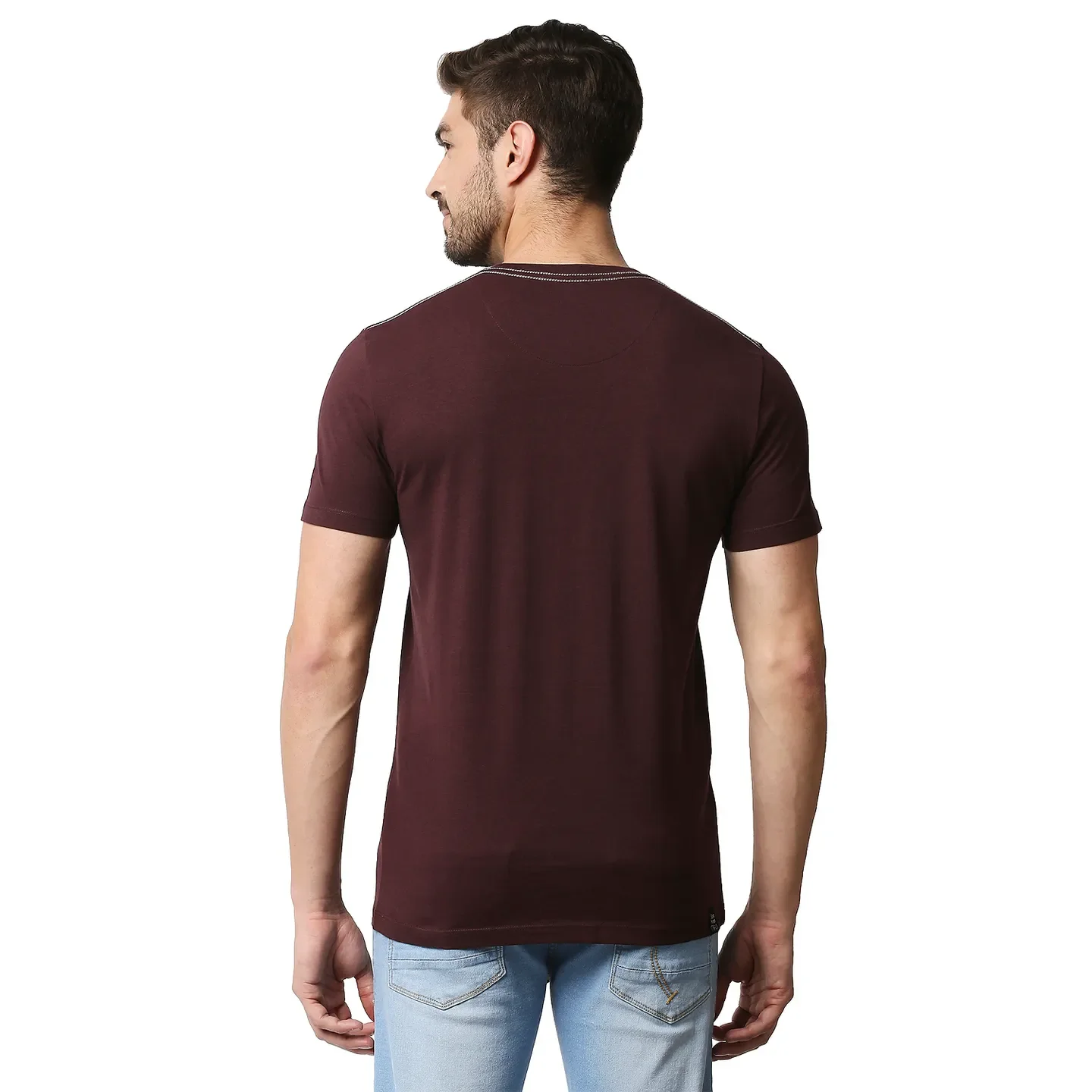 Red Regular Fit Men's Short Sleeves T-Shirt by Being Human Clothing - Image 4
