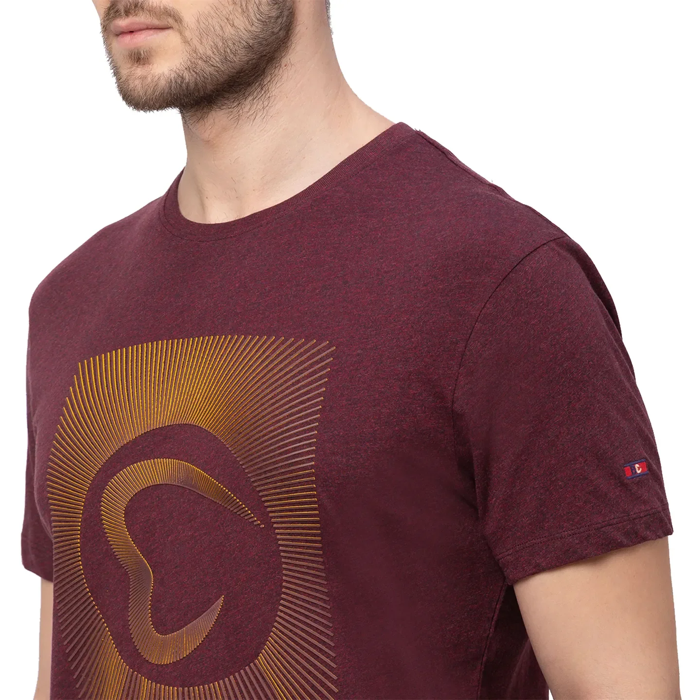 Red Regular Fit Men's Short Sleeves T-Shirt by Being Human Clothing - Image 3