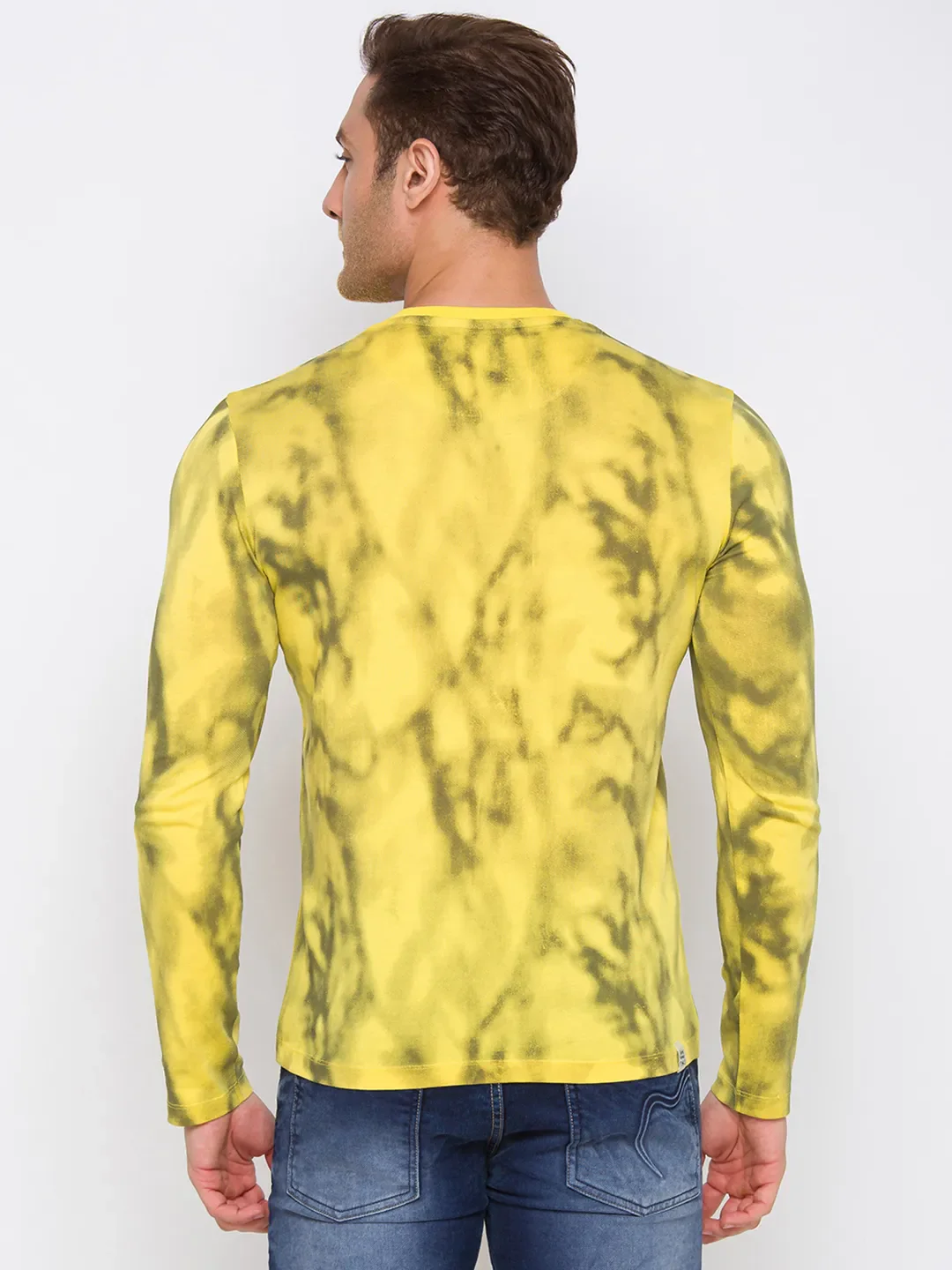 Yellow Regular Fit Round Neck Men's T-Shirt by Being Human Clothing - Image 6
