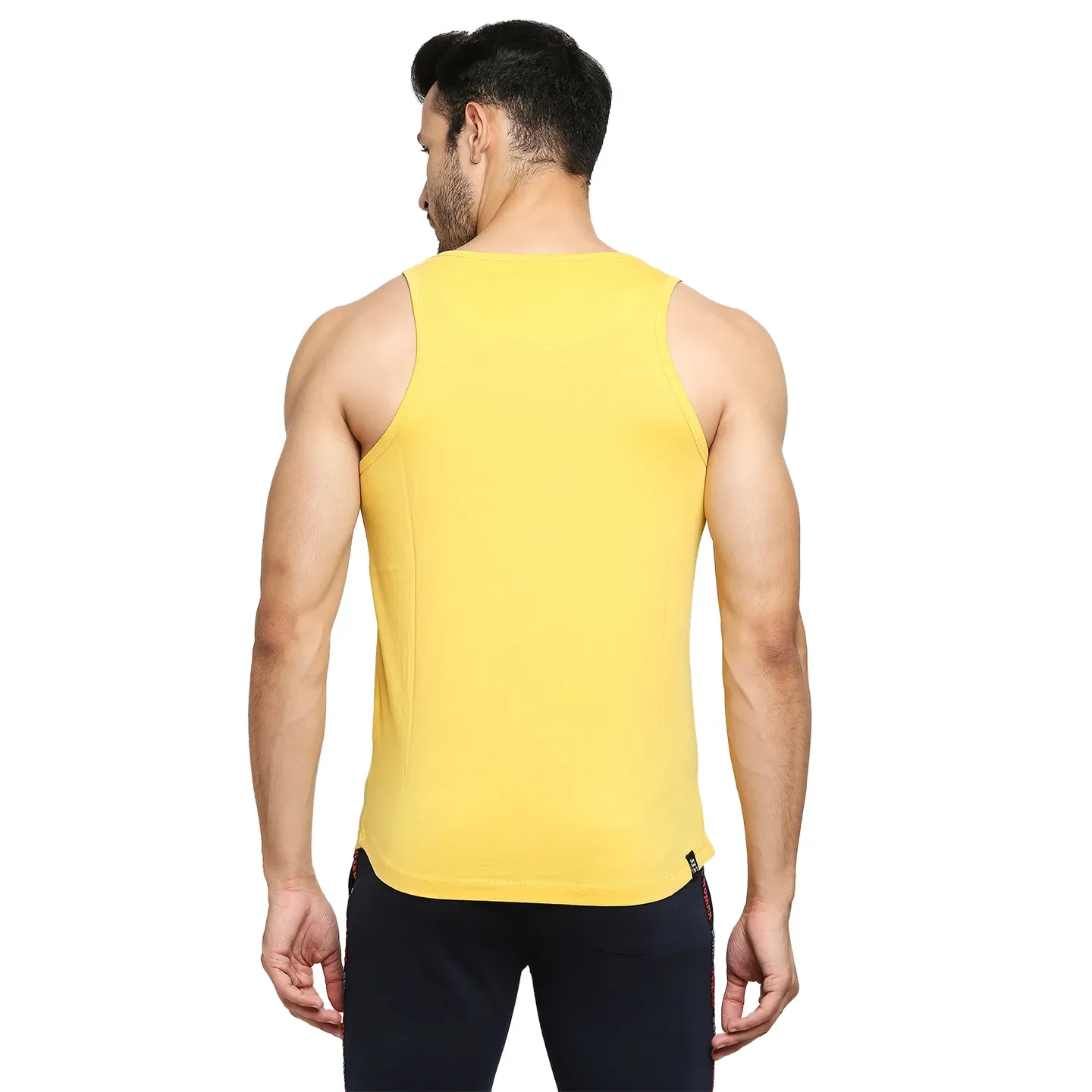 Yellow Regular Fit Round Neck Men's T-Shirt by Being Human Clothing - Image 4