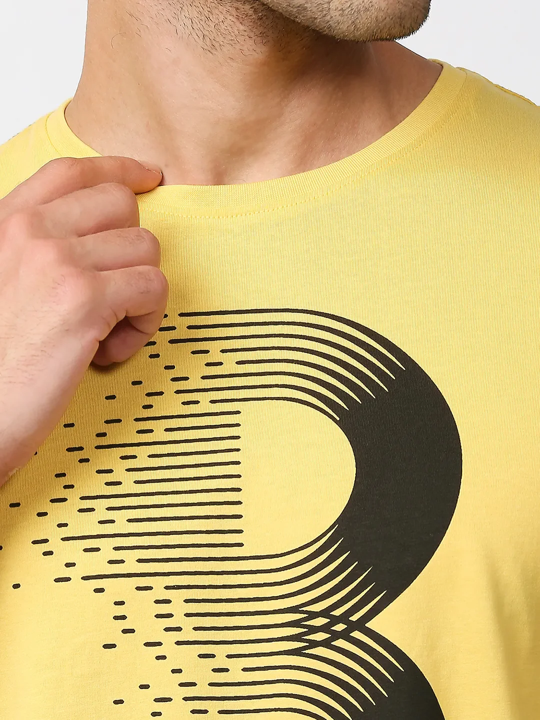 Yellow Regular Fit Men's Short Sleeves T-Shirt by Being Human Clothing - Image 5