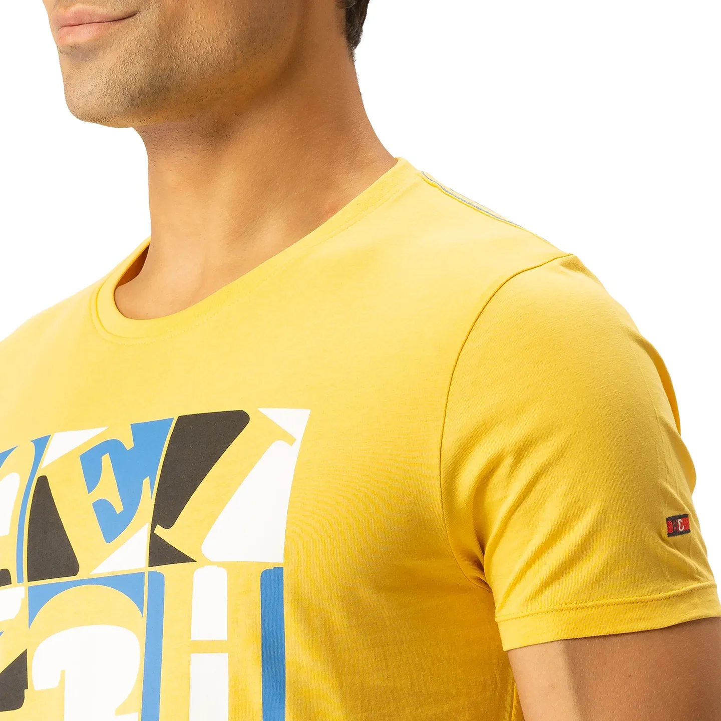 Yellow Regular Fit Men's Short Sleeves T-Shirt by Being Human Clothing - Image 4