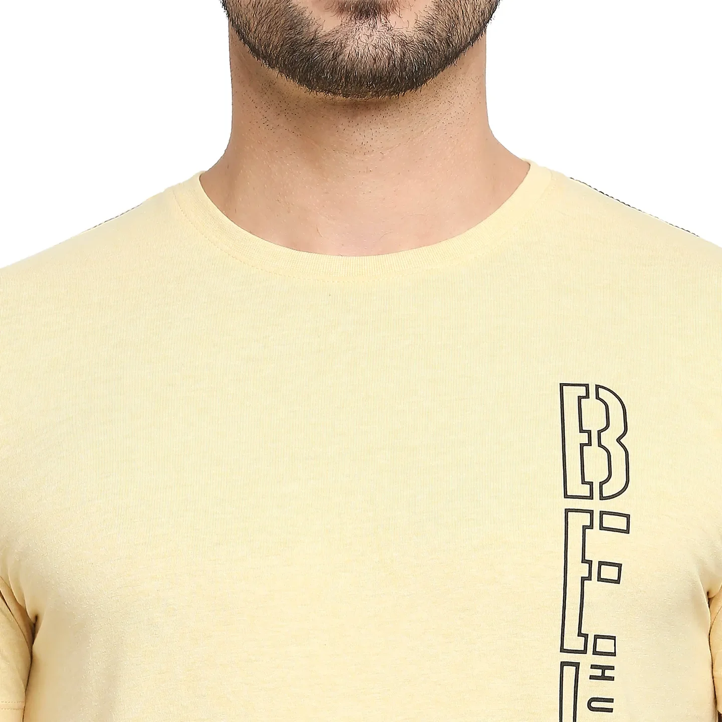 Yellow Regular Fit Men's Short Sleeves T-Shirt by Being Human Clothing - Image 5