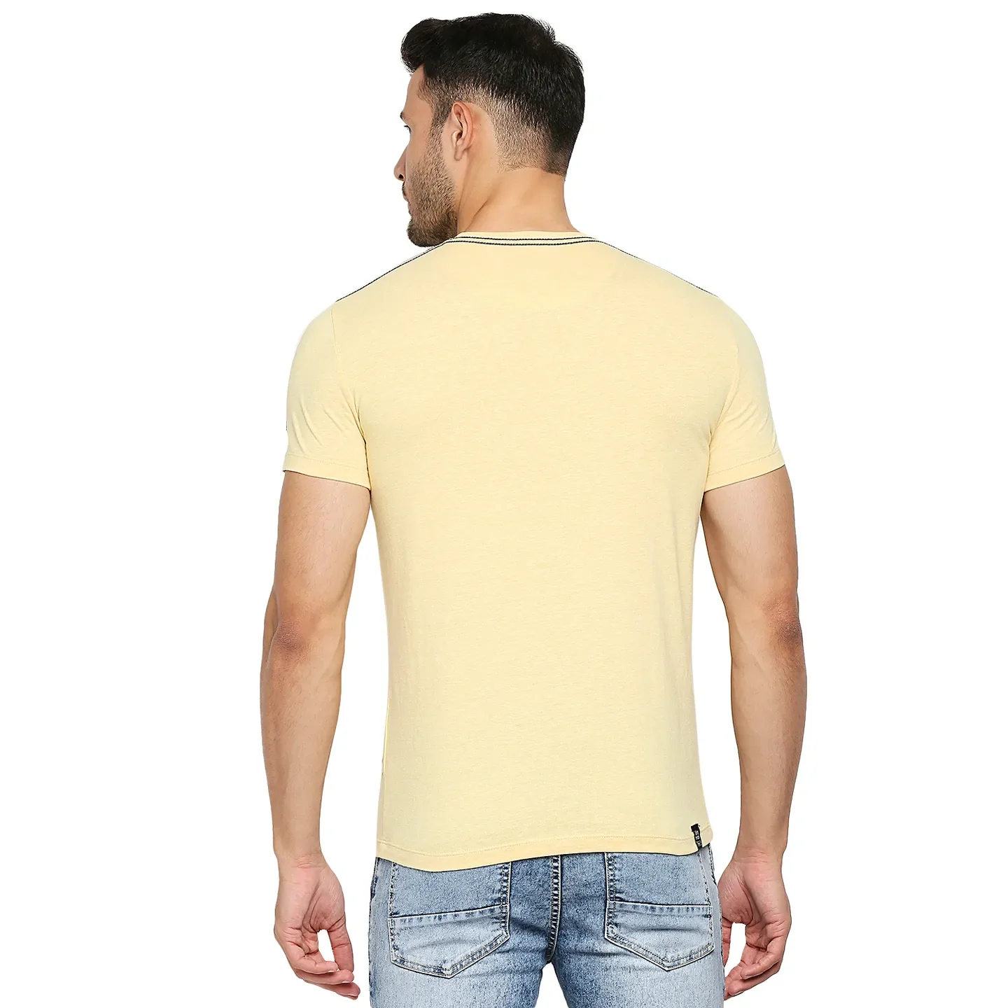 Yellow Regular Fit Men's Short Sleeves T-Shirt by Being Human Clothing - Image 11