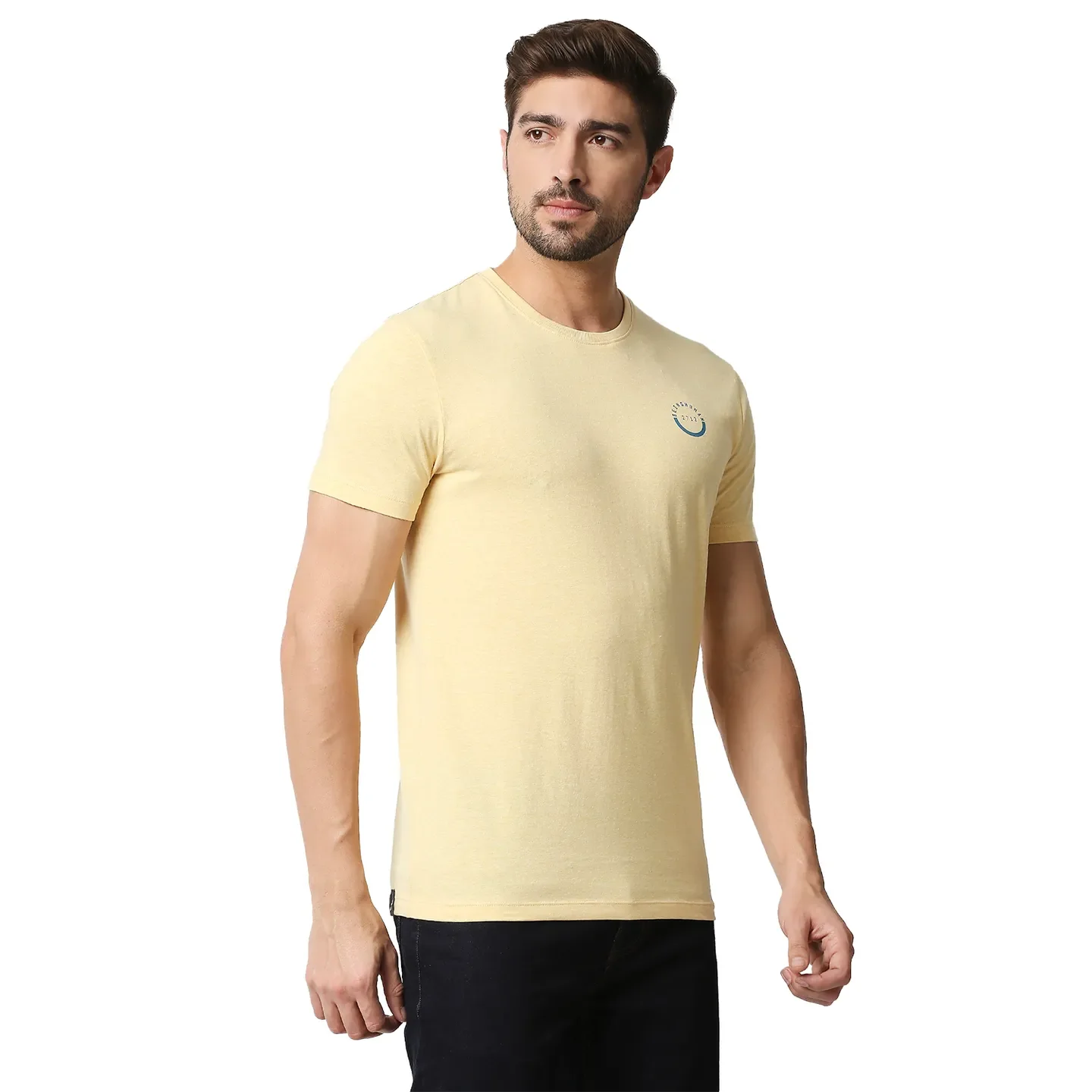 Yellow Regular Fit Men's Short Sleeves T-Shirt by Being Human Clothing - Image 3