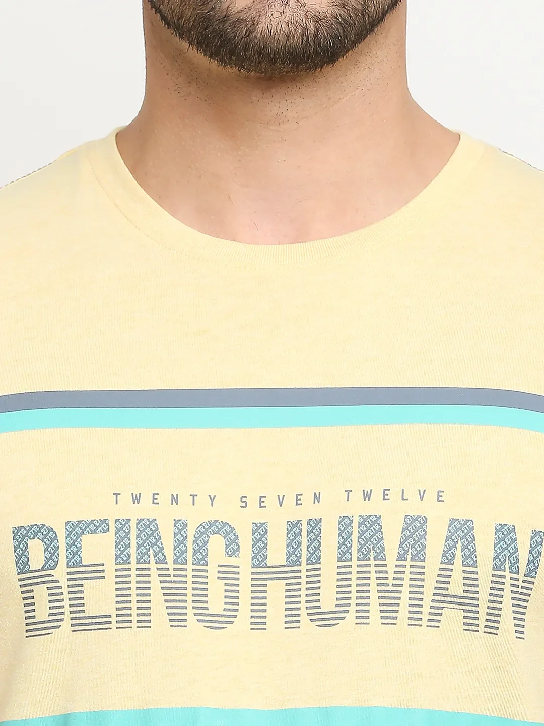 Yellow Regular Fit Men's Short Sleeves T-Shirt by Being Human Clothing - Image 5