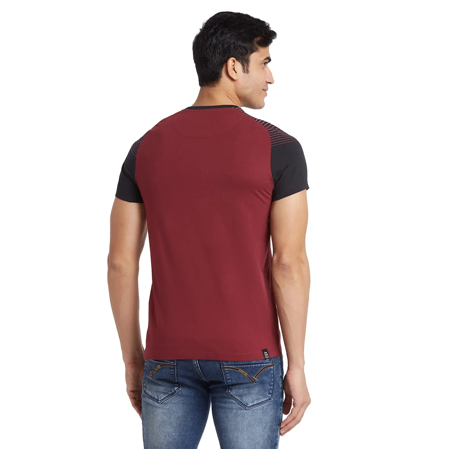Red Regular Fit Round Neck Men's T-Shirt by Being Human Clothing - Image 3
