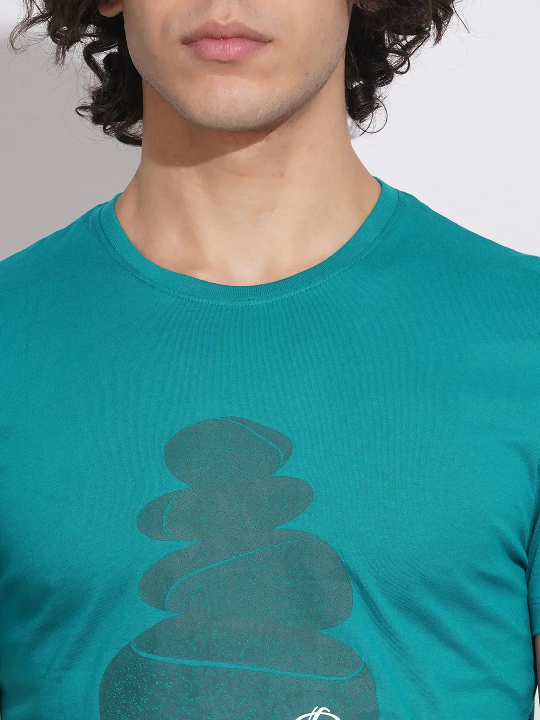 Blue Regular Fit Men's T-Shirt by Being Human Clothing - Image 5