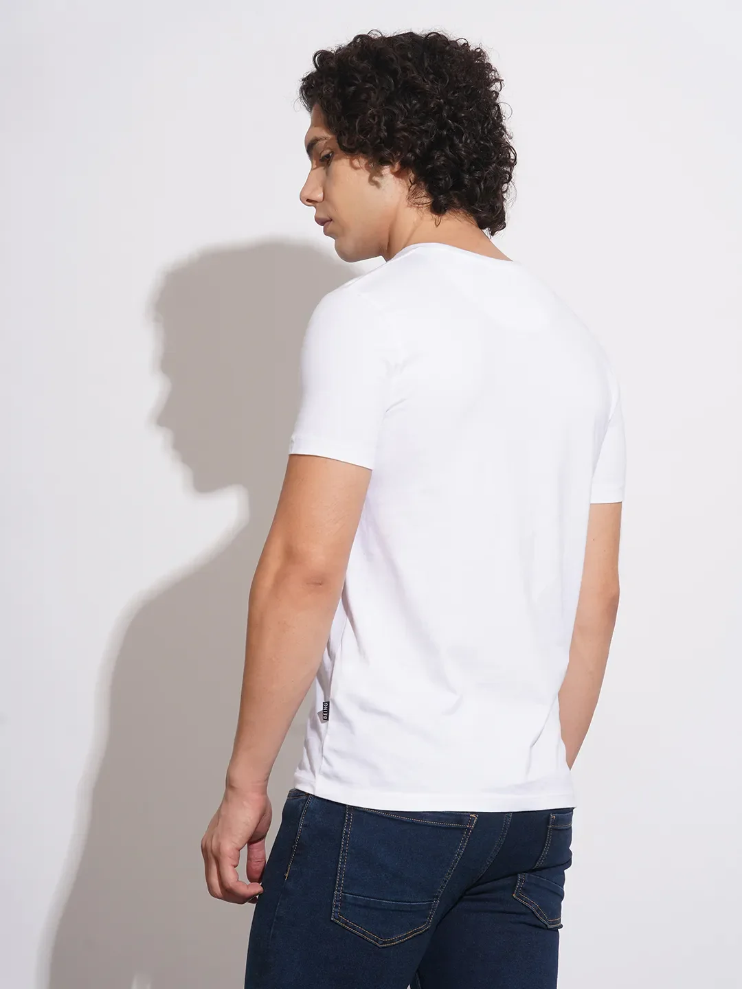 White Regular Fit Men's T-Shirt by Being Human Clothing - Image 3