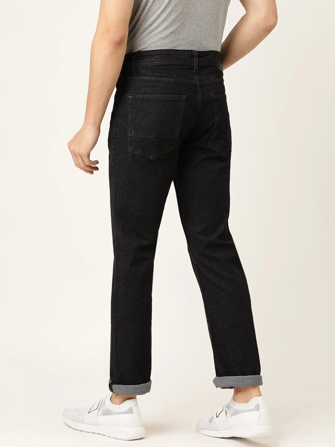 Black Regular Fit Men's Denims by Being Human Clothing - Image 2
