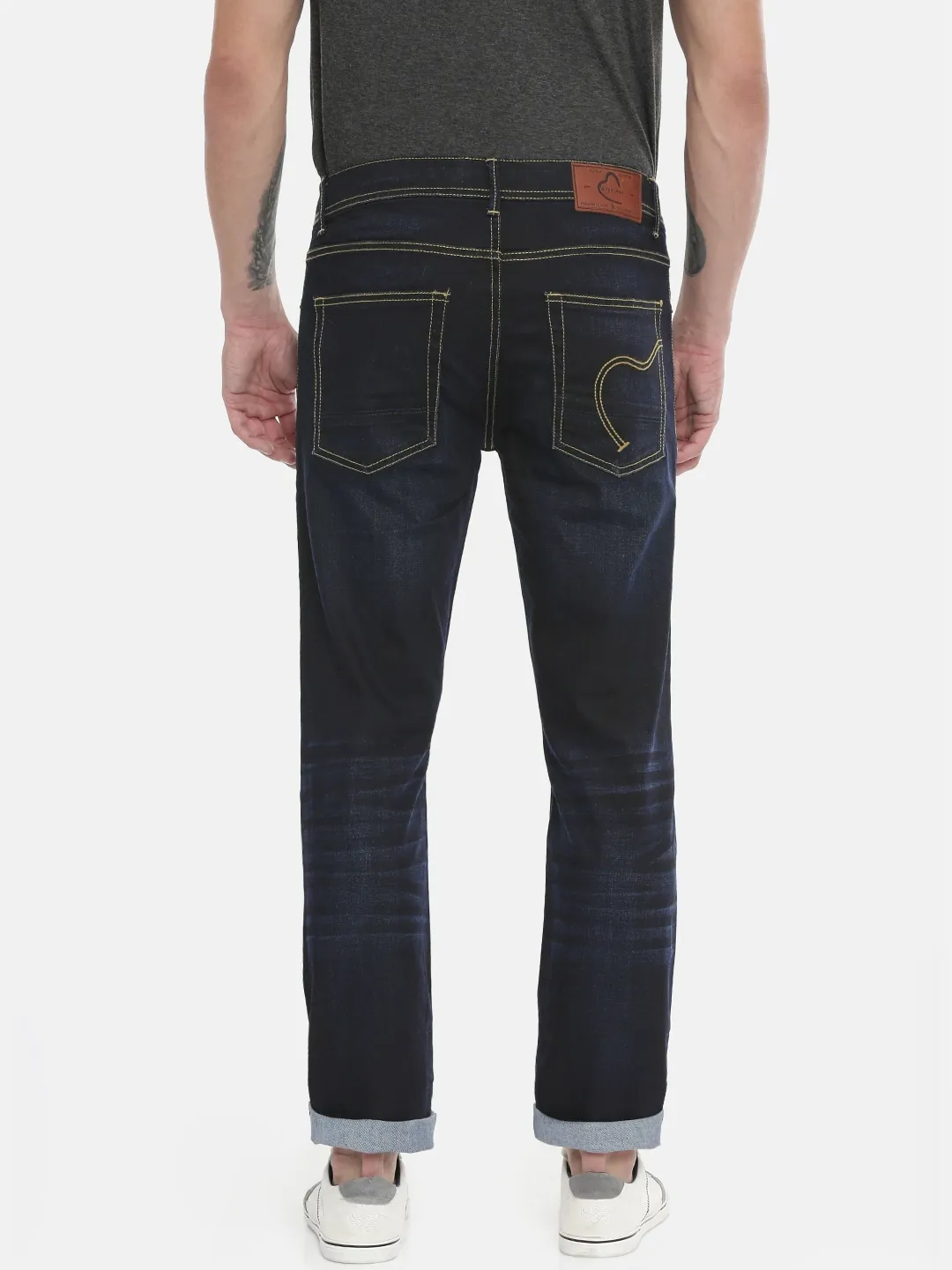 Blue Regular Fit Men's Denims by Being Human Clothing - Image 3