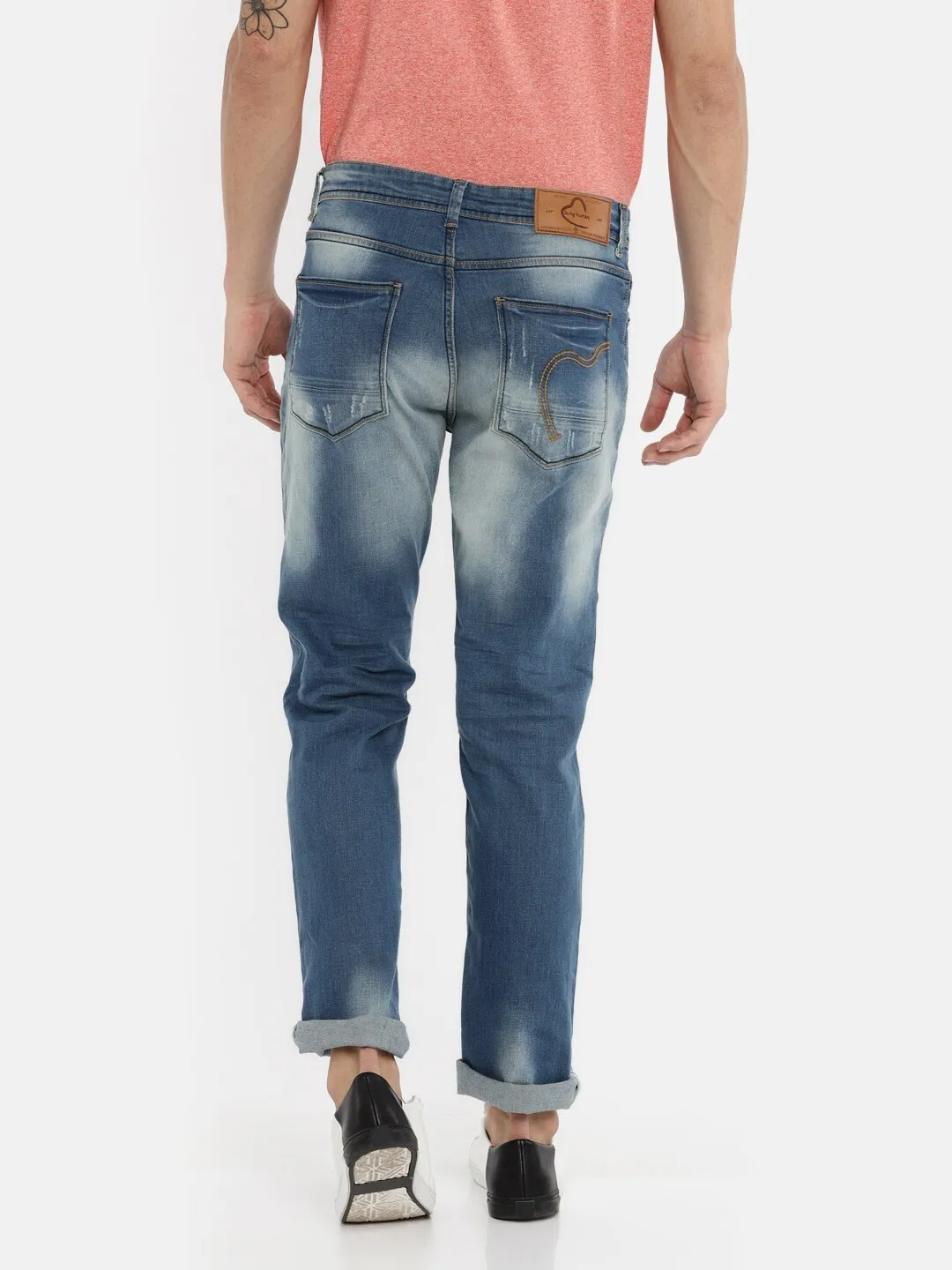 Blue Regular Fit Men's Denims by Being Human Clothing - Image 3