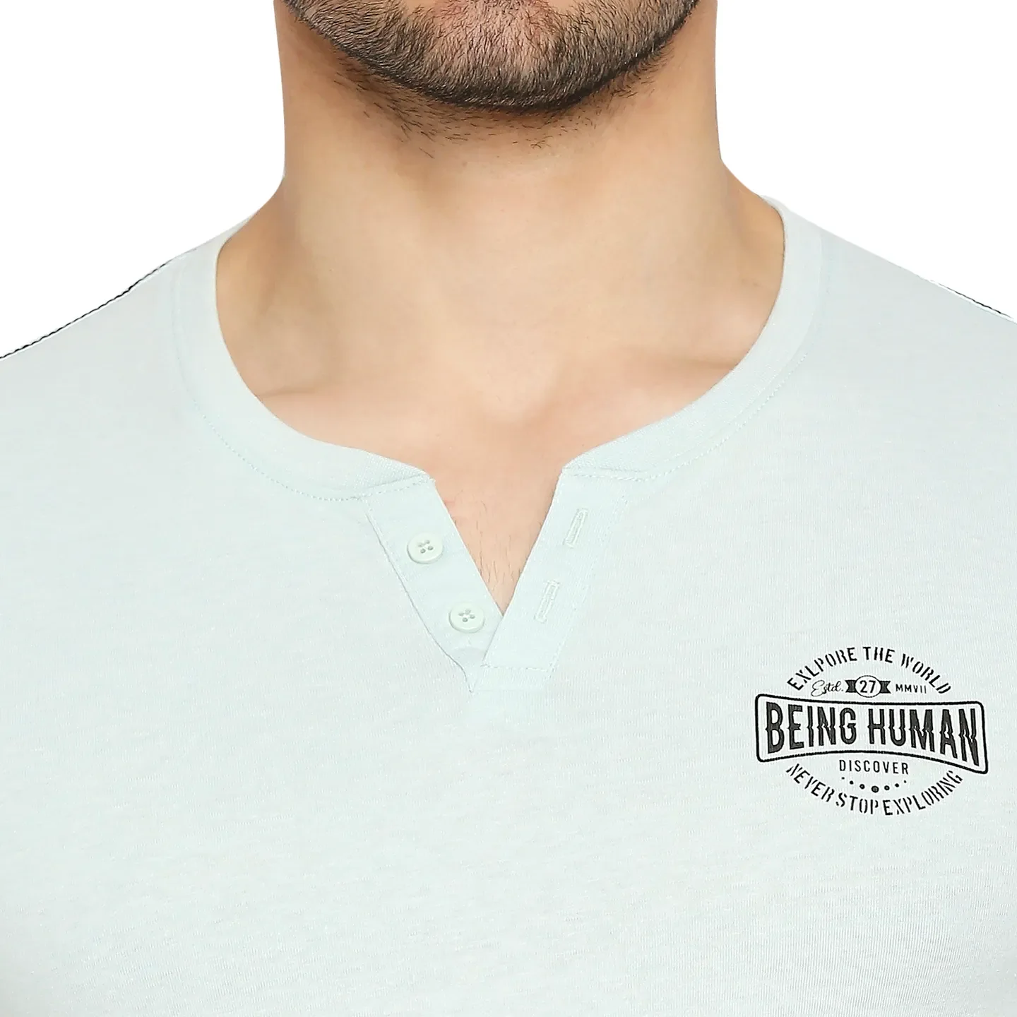 Grey Regular Fit Men's Short Sleeves T-Shirt by Being Human Clothing - Image 5