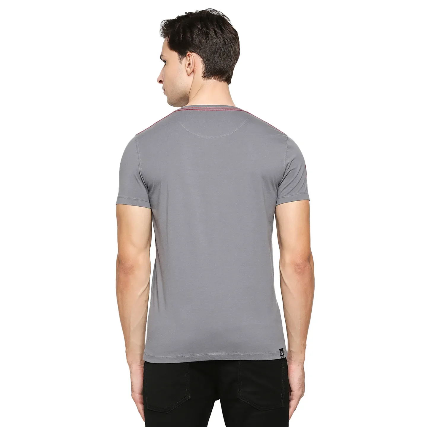 Grey Regular Fit Men's Short Sleeves T-Shirt by Being Human Clothing - Image 4