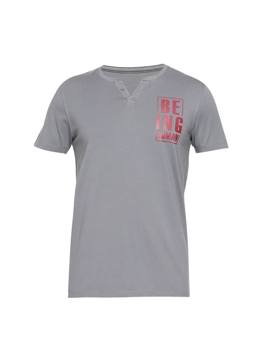Grey Regular Fit Men's Short Sleeves T-Shirt by Being Human Clothing - Image 7