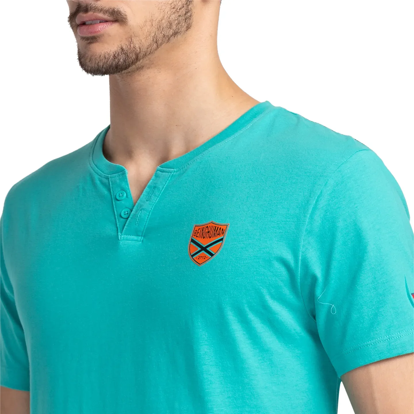 Green Regular Fit Men's Short Sleeves T-Shirt by Being Human Clothing - Image 5