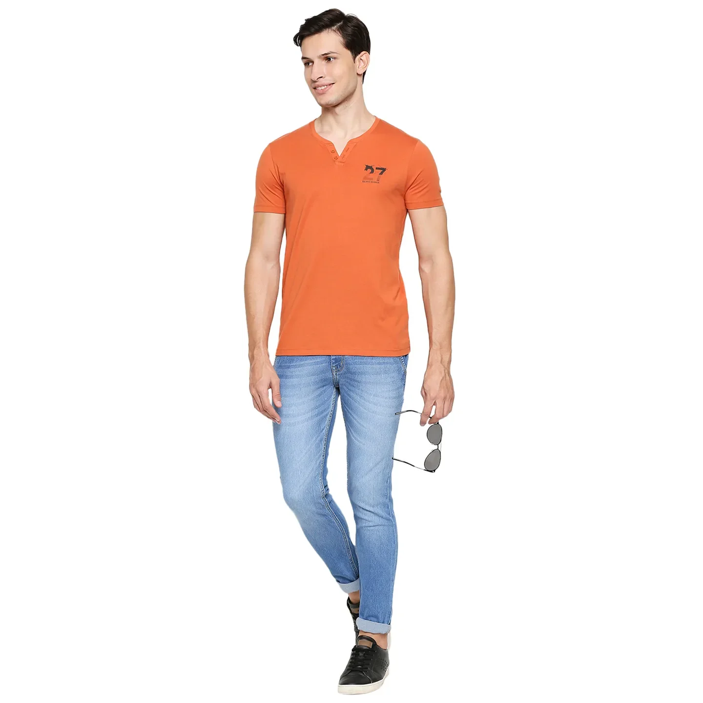 Brown Regular Fit Men's Short Sleeves T-Shirt by Being Human Clothing - Image 6