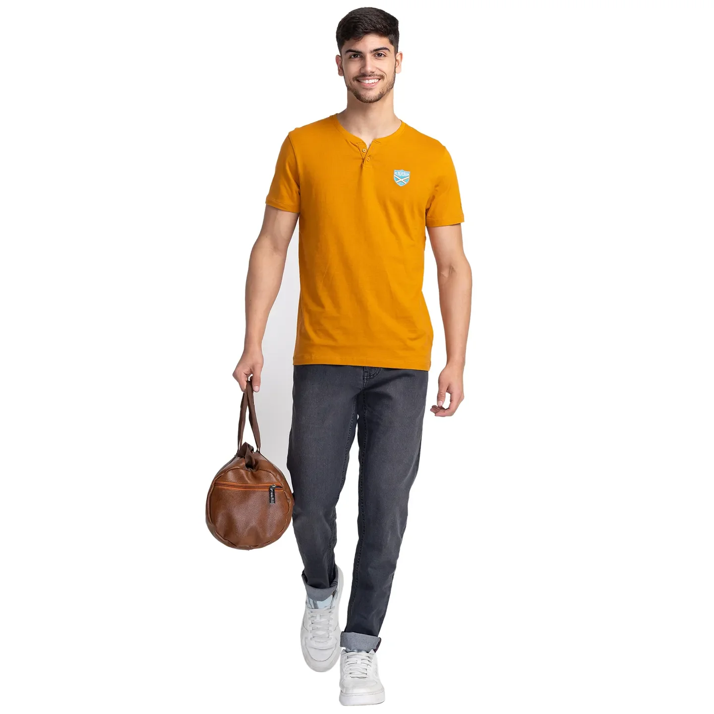 Orange Regular Fit Men's Short Sleeves T-Shirt by Being Human Clothing - Image 6