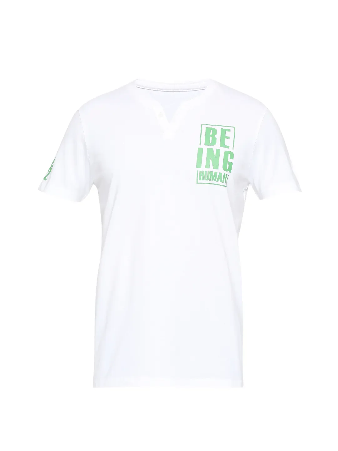 White Regular Fit Men's Short Sleeves T-Shirt by Being Human Clothing - Image 7