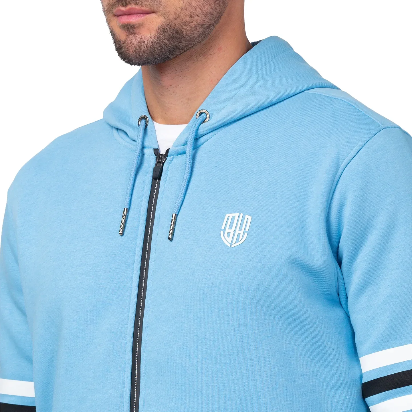 Blue Regular Fit Long Sleeves Cotton Men's Hoodie by Being Human Clothing - Image 4