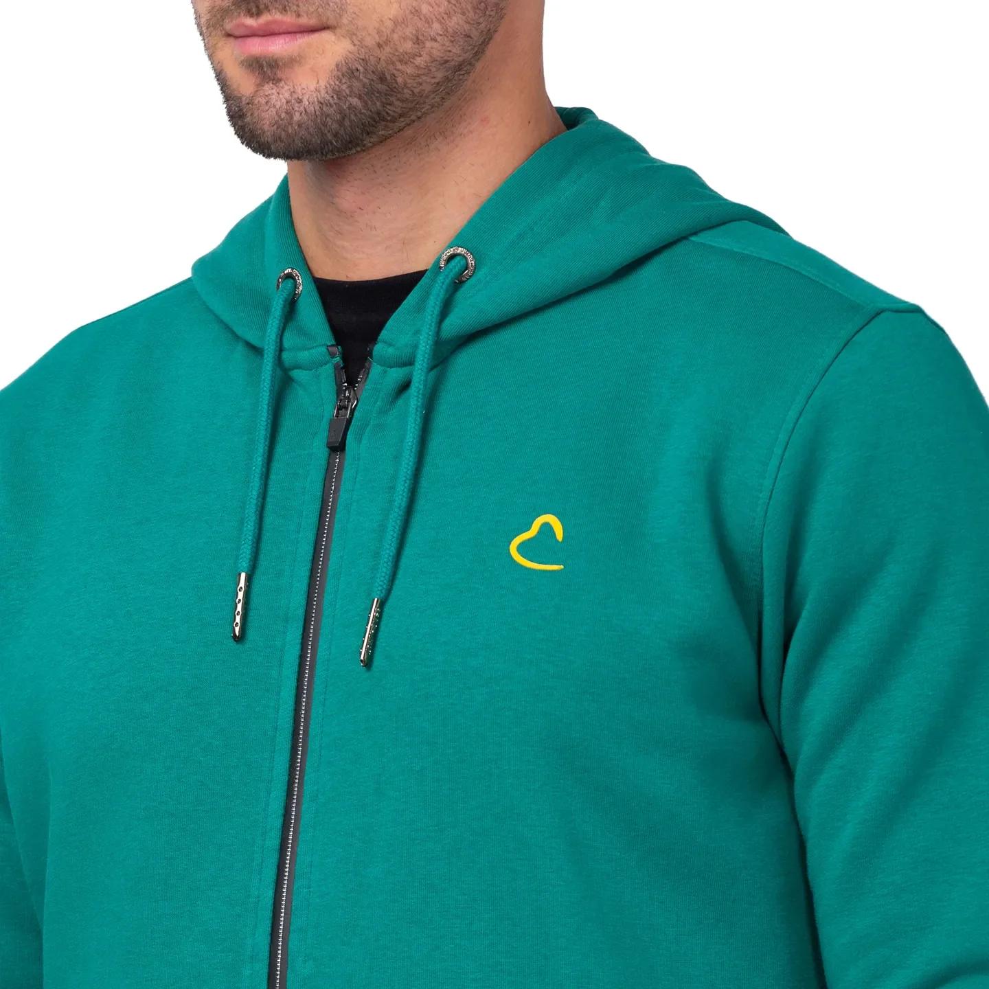 Dark Green Regular Fit Men's Hoodie by Being Human Clothing - Image 5