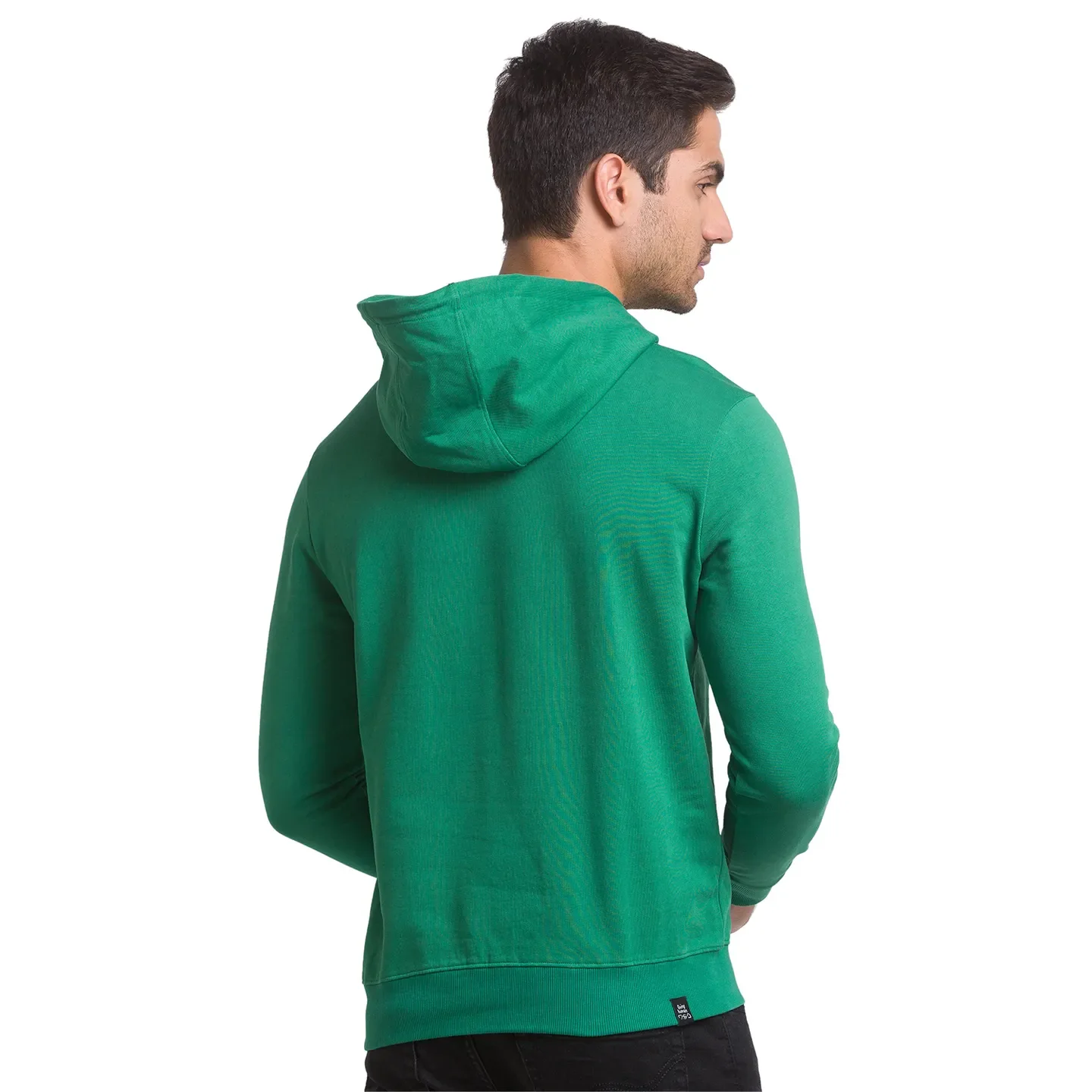 Green Regular Fit Men's Hoodie by Being Human Clothing - Image 4