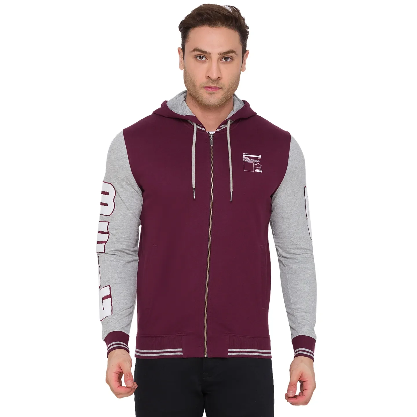 Red Regular Fit  Long Sleeves Cotton Men's Hoodie by Being Human Clothing