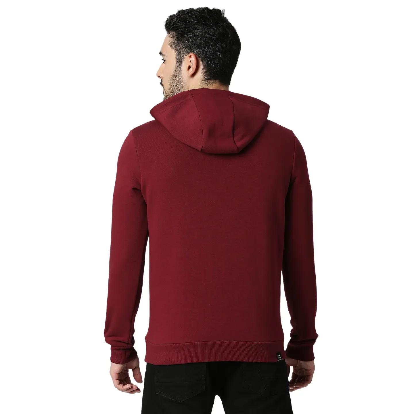 Wine Regular Fit Men's Hoodie by Being Human Clothing - Image 3