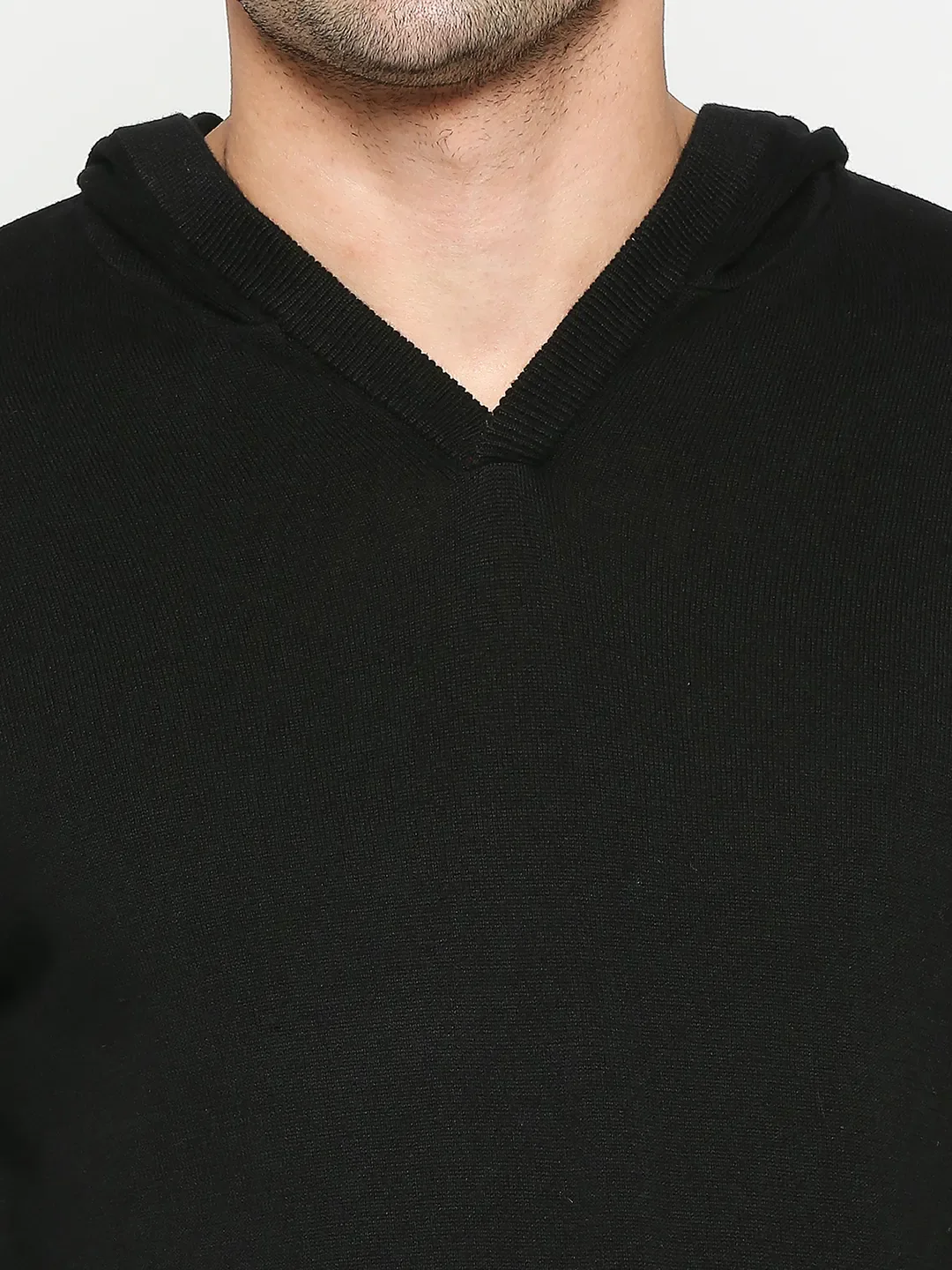 Black Regular Fit  Long Sleeves Men's Hoodie by Being Human Clothing - Image 5