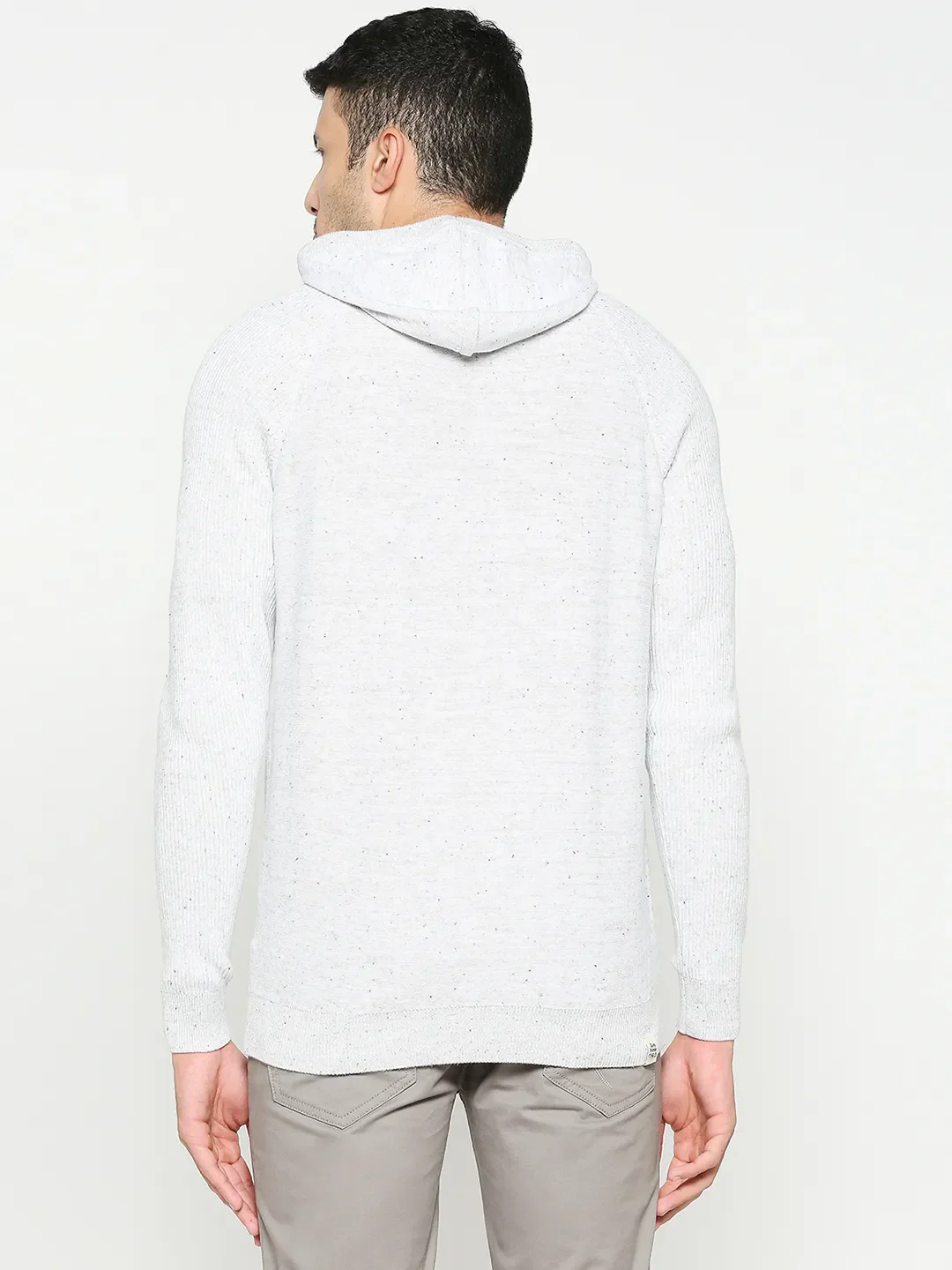 Grey Regular Fit Men's Hoodie by Being Human Clothing - Image 4