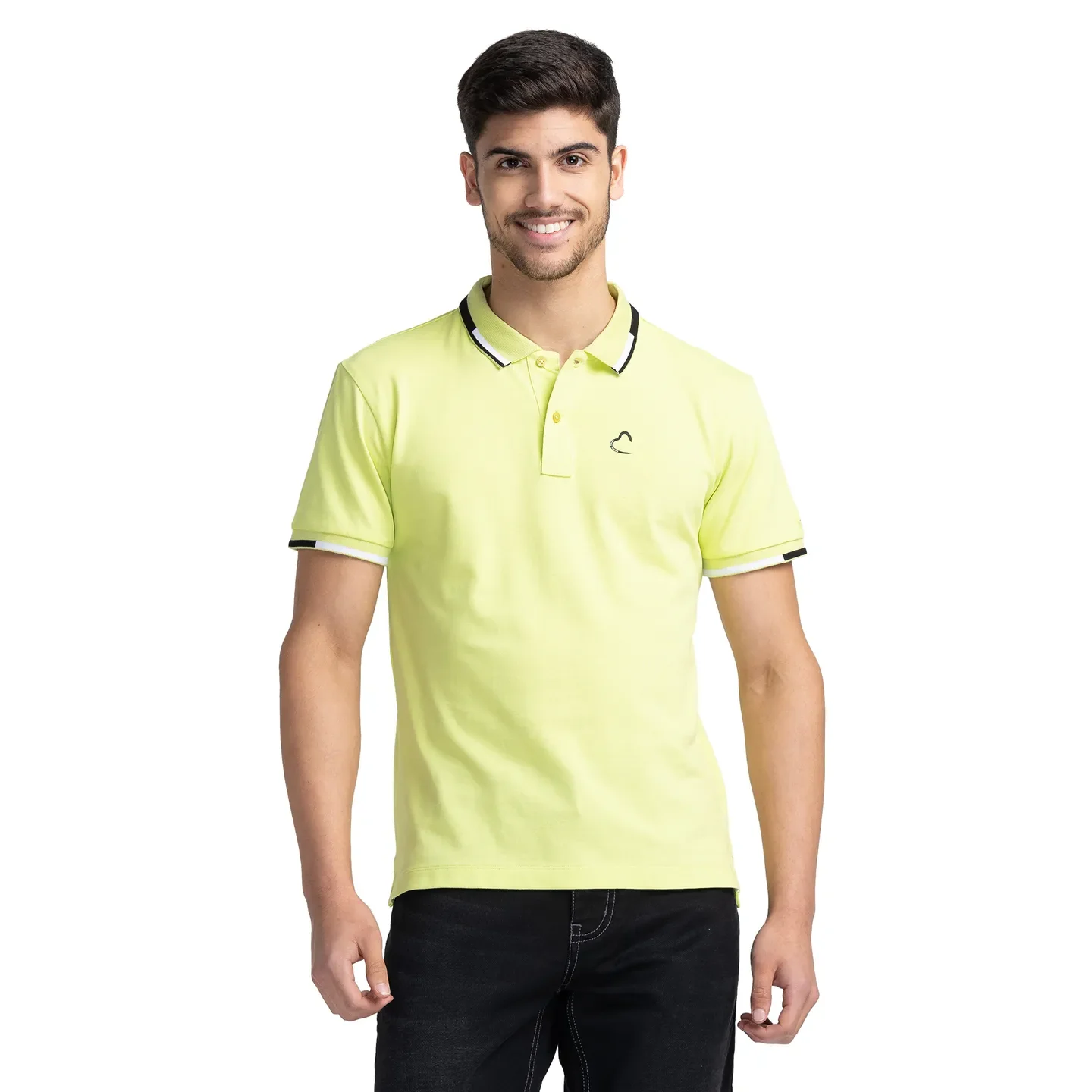 Green Regular Fit Men's Polo T-Shirt by Being Human Clothing
