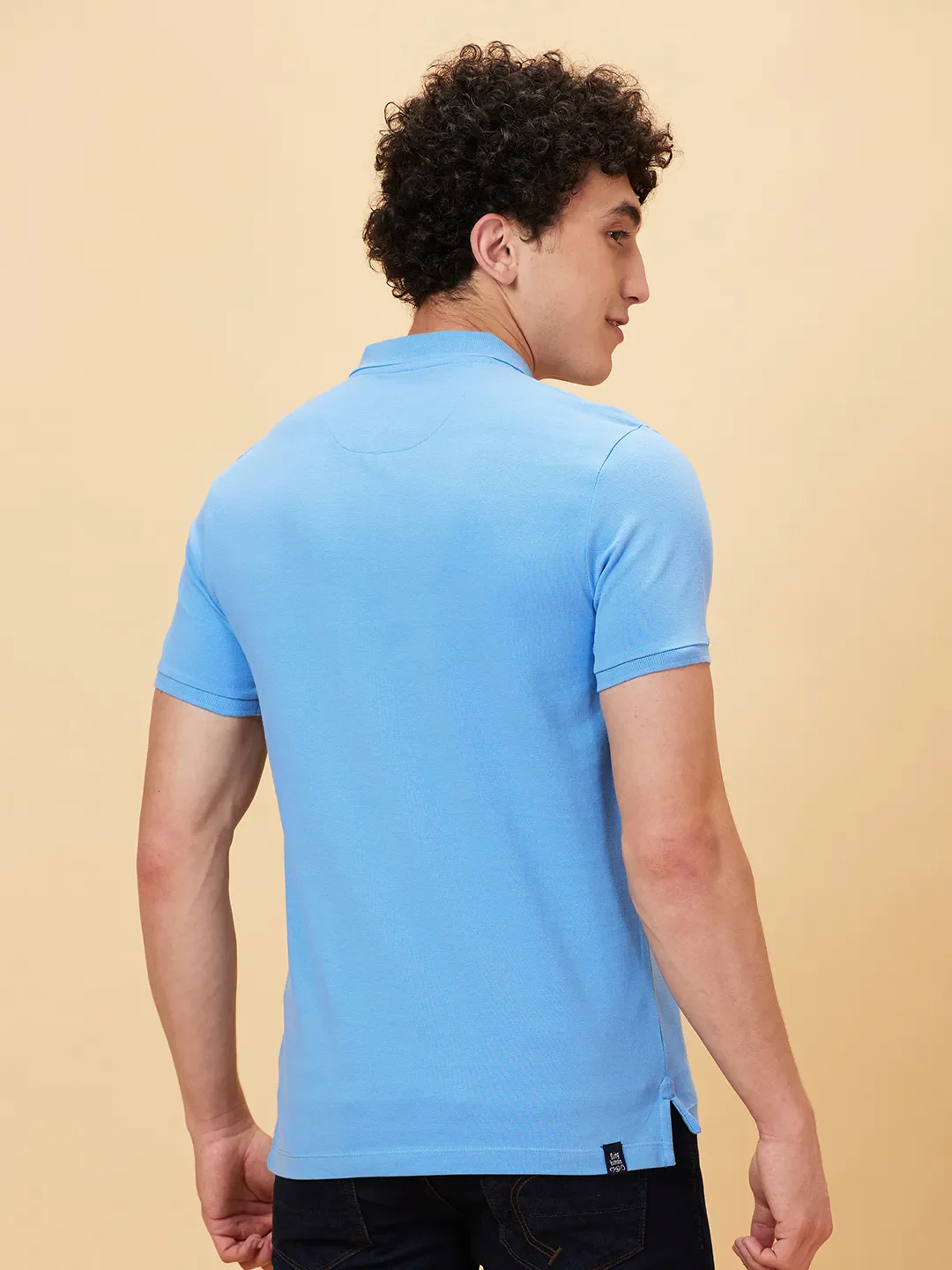 Multicolor Regular Fit Men's Polo T-Shirt by Being Human Clothing - Image 2