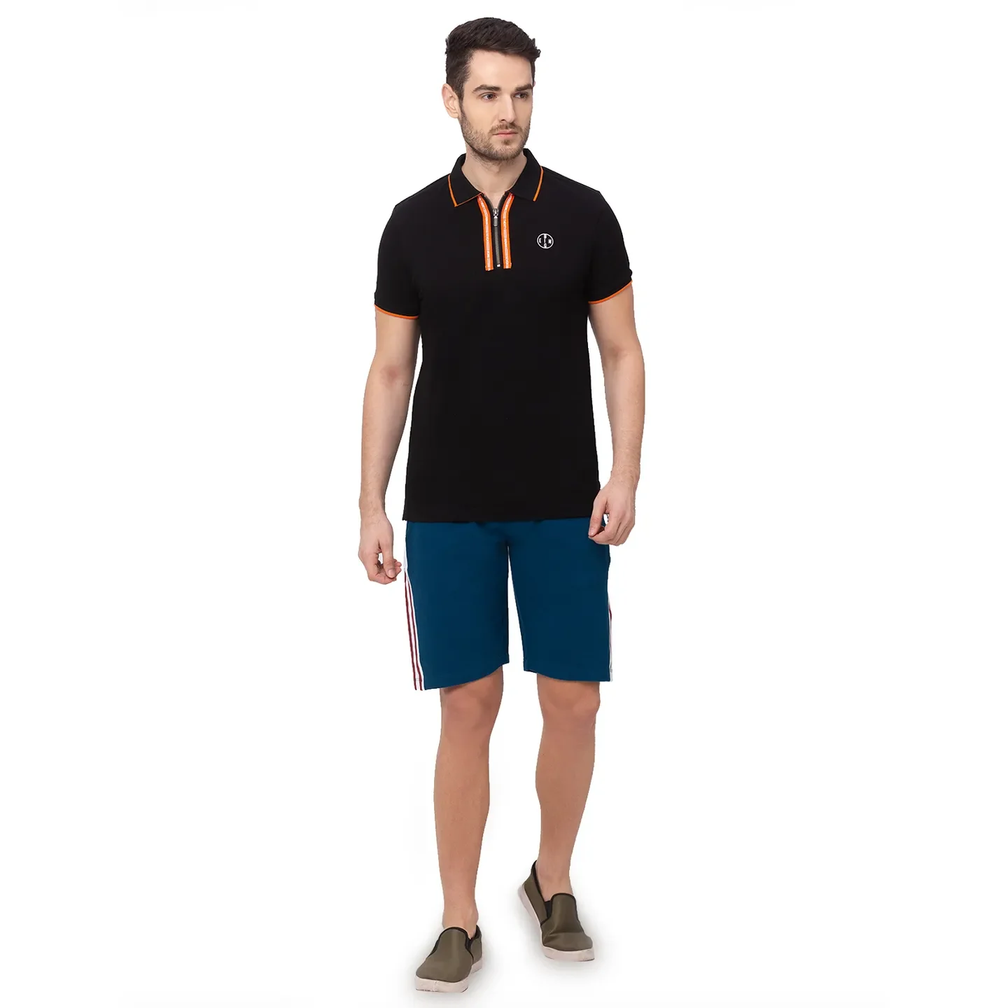 Black Regular Fit Men's Polo T-Shirt by Being Human Clothing - Image 6