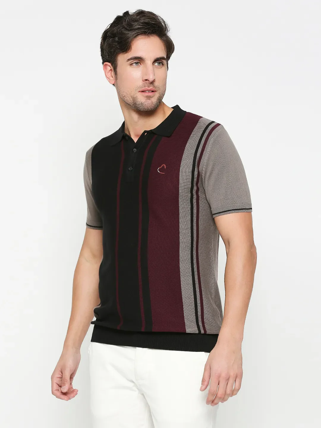 Black Regular Fit Men's Polo T-Shirt by Being Human Clothing - Image 2
