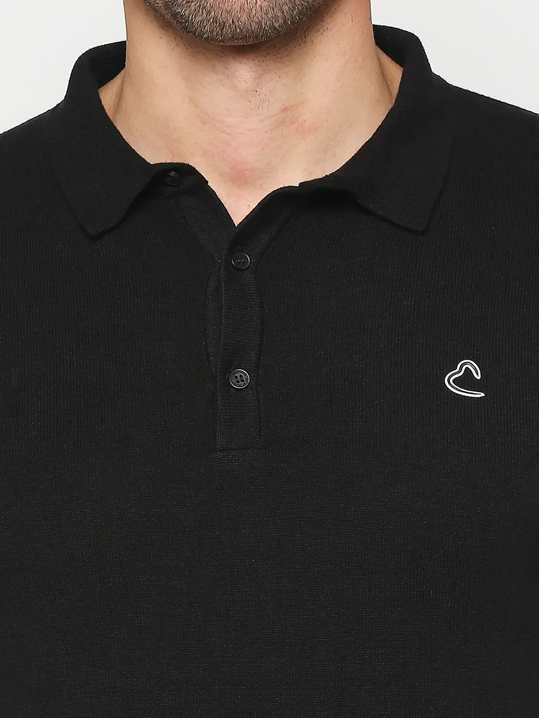 Black Regular Fit Men's Polo T-Shirt by Being Human Clothing - Image 5