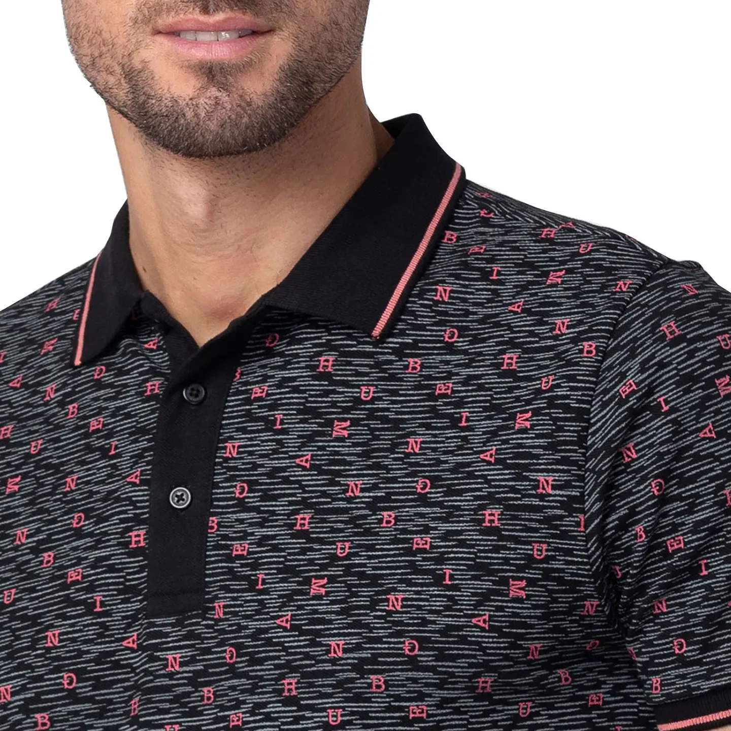 Black Regular Fit Men's Polo T-Shirt by Being Human Clothing - Image 5